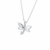 Collar Libélula Enchapado en Plata 950