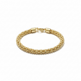 Pulsera Escultura Enchapada en Oro 18K