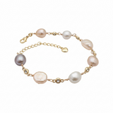 Pulsera Marina Enchapada en Oro 18K y Perlas de Río