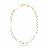 Collar Circulos Abrillantados Enchapado en Oro 18K