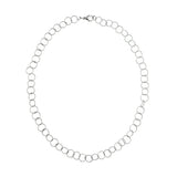 Collar Circulos Abrillantados Enchapado en Plata 950