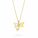 Collar Libélula Enchapado en Oro 18K