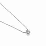 Collar Punto de Luz Engarzado Enchapado en Plata 950