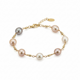 Pulsera Marina Enchapada en Oro 18K y Perlas de Río
