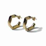 Aros Hexa Orgánicos Enchapados en Oro 18K