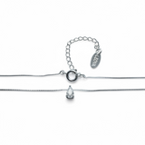 Conjunto Punto de Luz Gota Enchapado en Plata 950