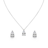 Conjunto Punto de Luz Gota Enchapado en Plata 950