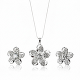 Conjunto Flor de Jazmín Enchapado en Plata 950
