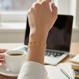 Pulsera Vínculos Enchapada en Oro 18K