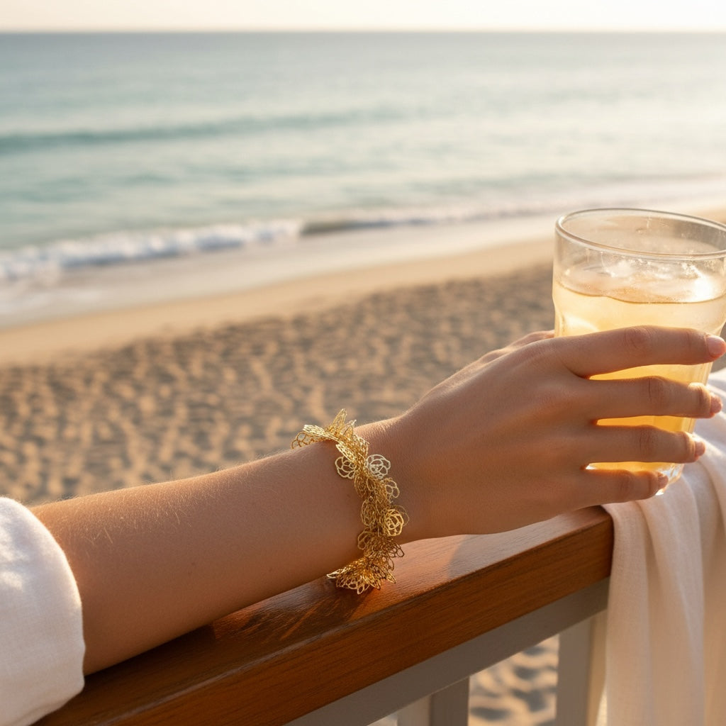 Pulsera Primavera Enchapada en Oro 18K