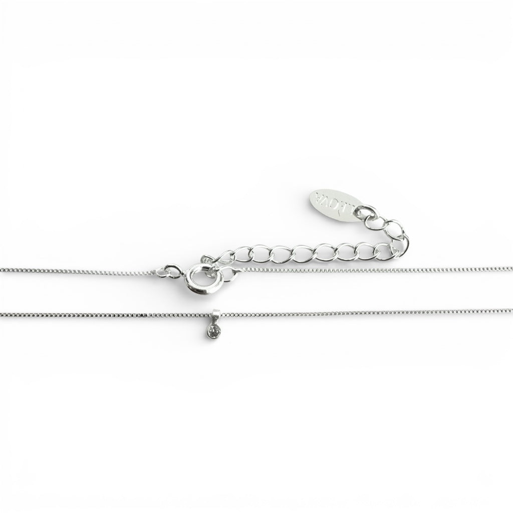 Collar Micro Punto de Luz Enchapado en Plata 950